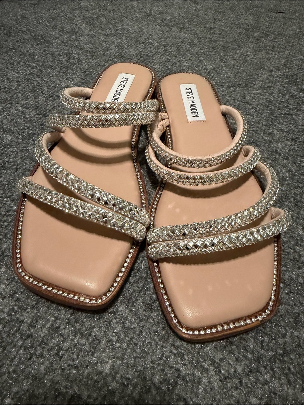 Steve Madden Rhinestone Multi-Strap Sandals
